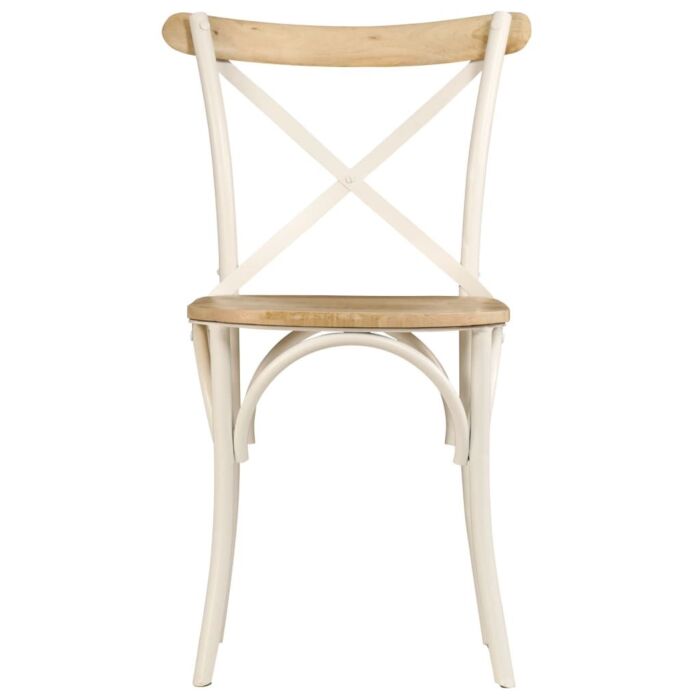 Vidaxl Cross Chairs 4 Pcs White Solid Mango Wood