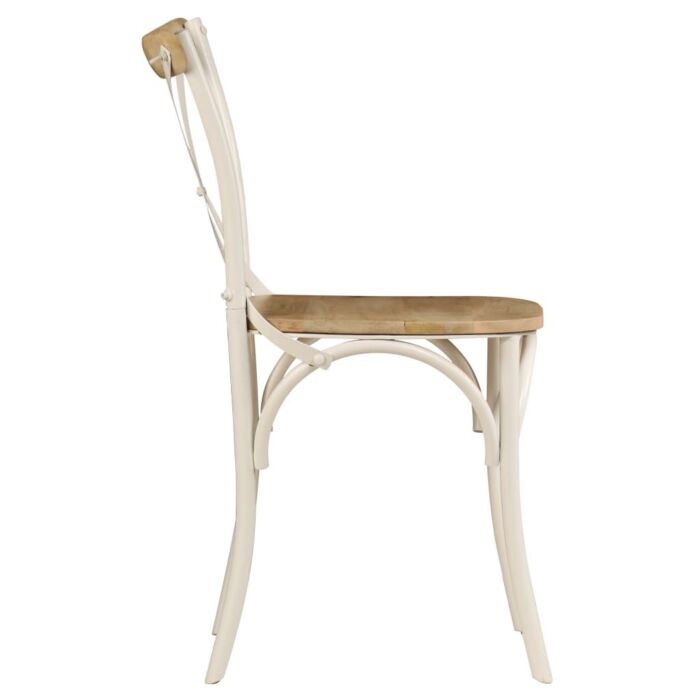 Vidaxl Cross Chairs 4 Pcs White Solid Mango Wood