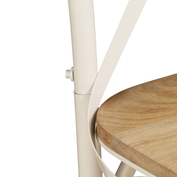 Vidaxl Cross Chairs 4 Pcs White Solid Mango Wood