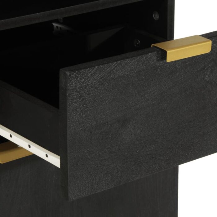 Vidaxl 3 Piece Bathroom Furniture Set Black Engineered Wood