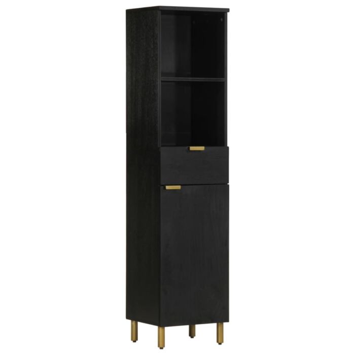 Vidaxl 3 Piece Bathroom Furniture Set Black Engineered Wood
