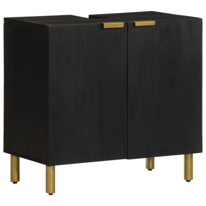 Vidaxl 3 Piece Bathroom Furniture Set Black Engineered Wood
