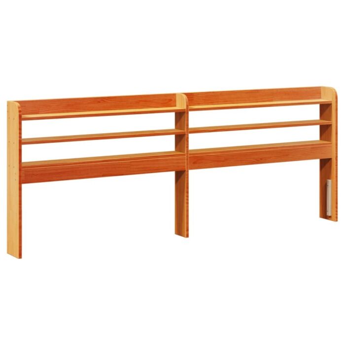 Vidaxl Bed Frame Without Mattress Wax Brown 150x200 Cm King Size Solid Wood Pine