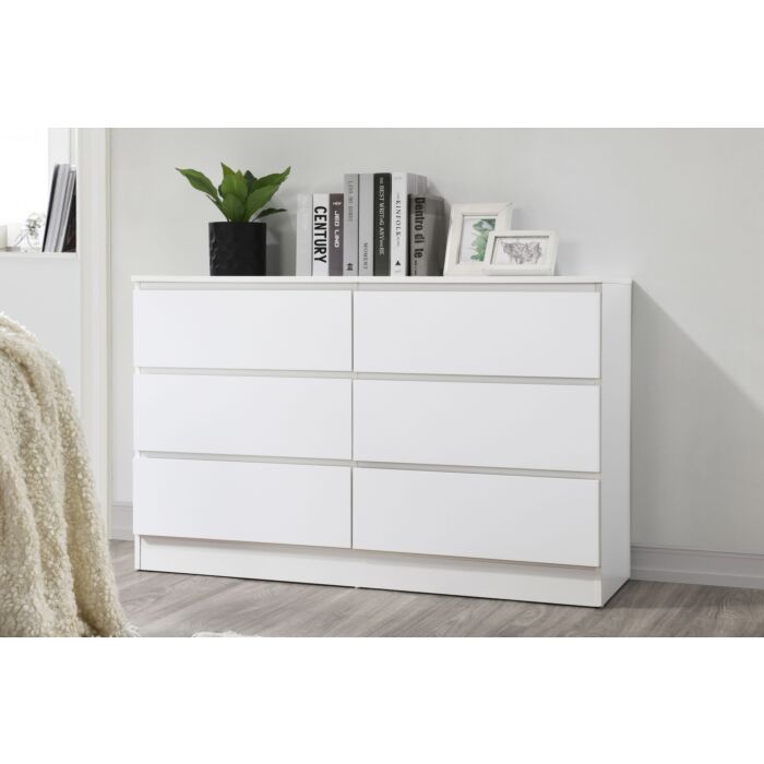 Oslo 6 Drawer Chest White