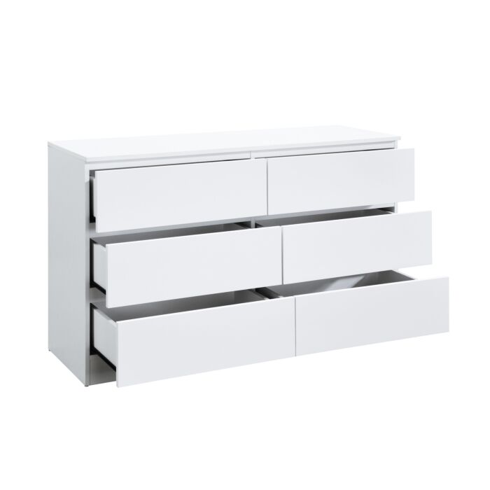 Oslo 6 Drawer Chest White