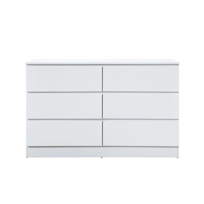 Oslo 6 Drawer Chest White