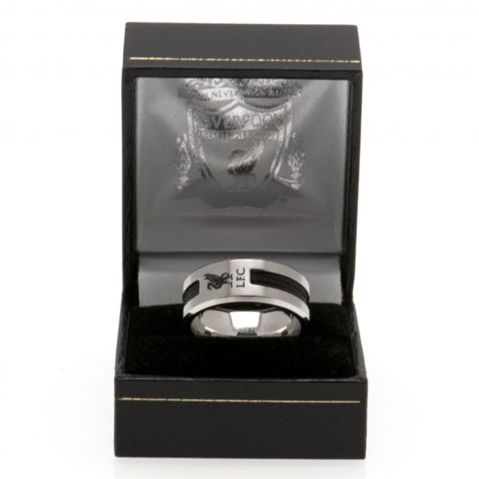 Liverpool Fc Black Inlay Ring Small