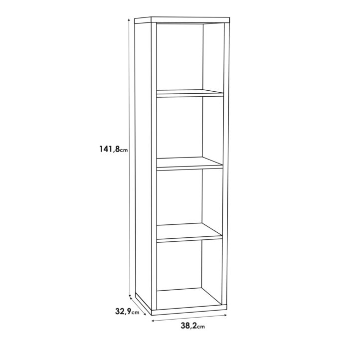 Mauro 3 Shelves Storage Unit In Sand Oak