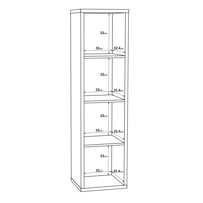 Mauro 3 Shelves Storage Unit In Sand Oak