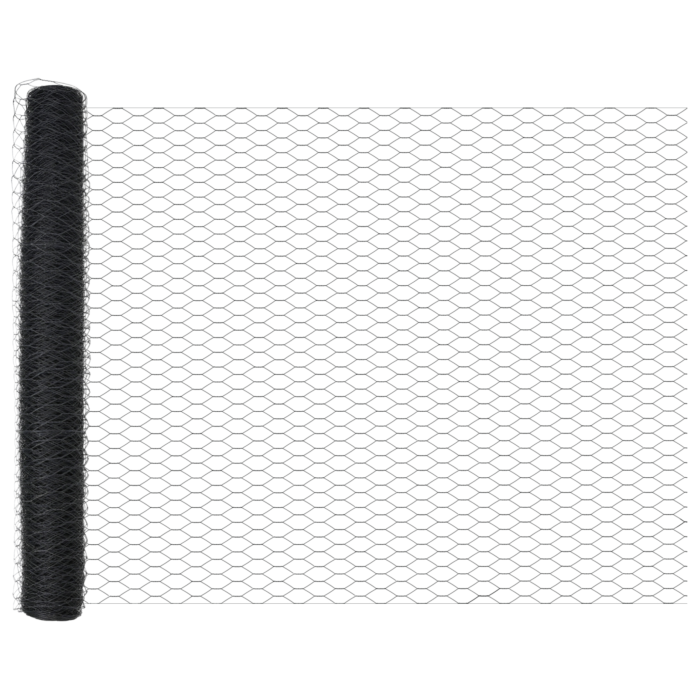 Vidaxl Hexagon Fence Grey 1.2x50 M Steel, Vidaxl Fence Posts With Base Plates 13 Pcs Ø32mm 68.5cm Galvanised Steel