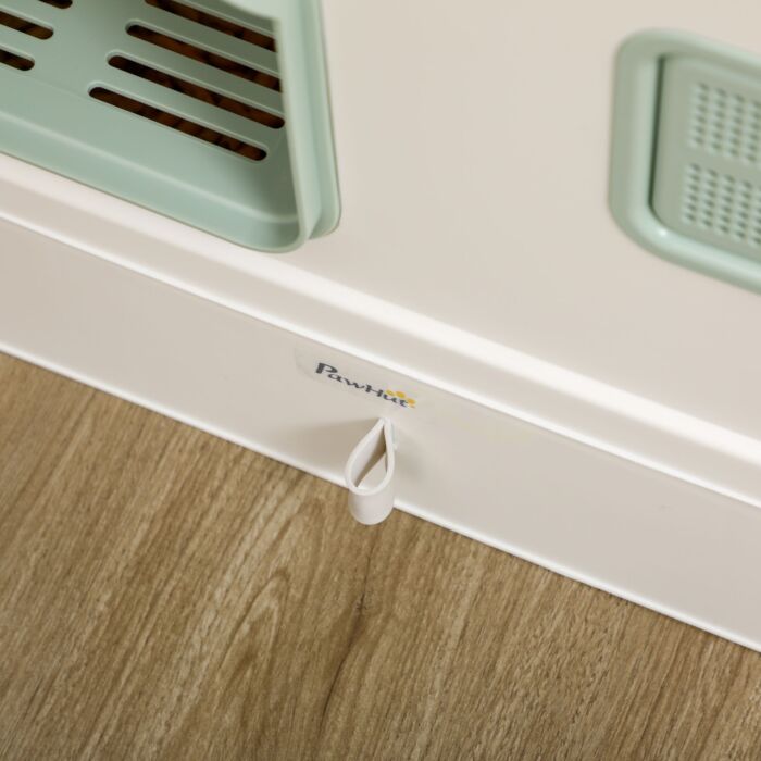 Pawhut Cat Litter Box With Drawer Pan, Hooded Cat Litter Tray With Scoop, Deodorants, Front Entrance, 50 X 40 X 40 Cm, White