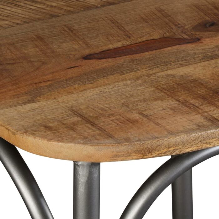 Vidaxl Dining Chairs 4 Pcs Solid Mango Wood And Steel Cross Back