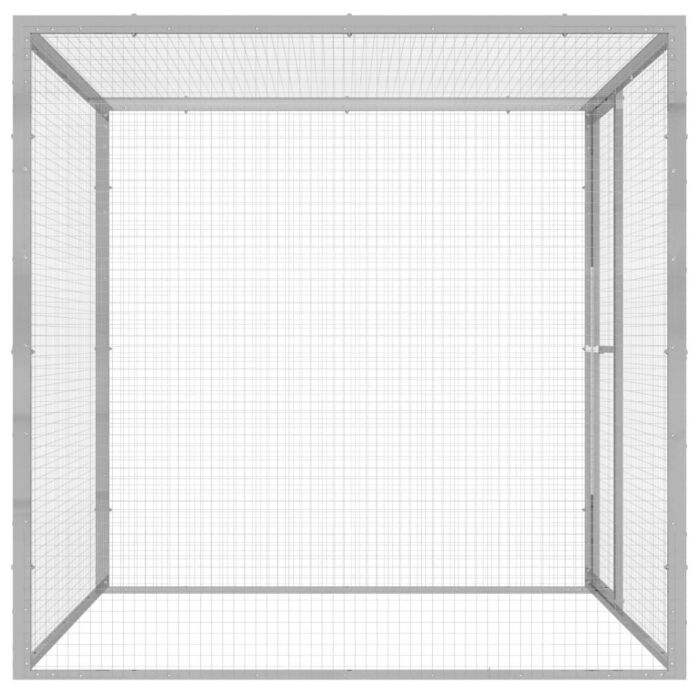 Vidaxl Cat Cage 1.5x1.5x1.5 M Galvanised Steel