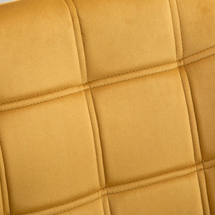Homcom Armchair Accent Chair Wide Arms Slanted Back Padding Iron Frame Wooden Legs Home Bedroom Furniture Seating Yellow