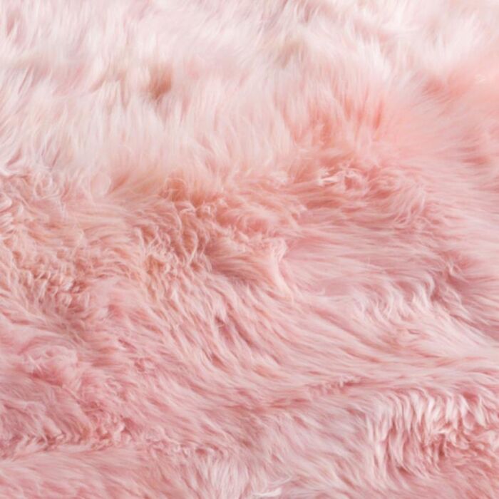 Blush Blush Pink Sheepskin Rug Xxl 60 X 120cm