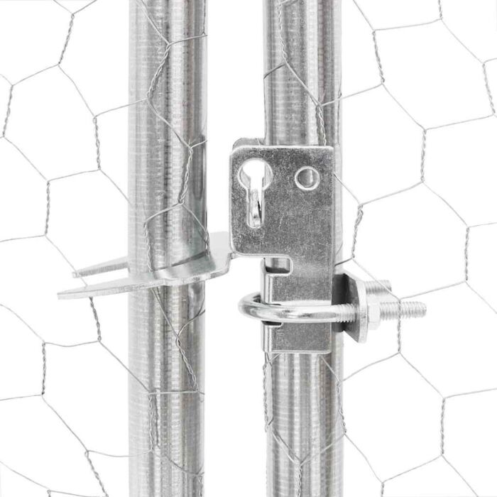 Vidaxl Chicken Run 2.5x8x2.25 M Galvanised Steel