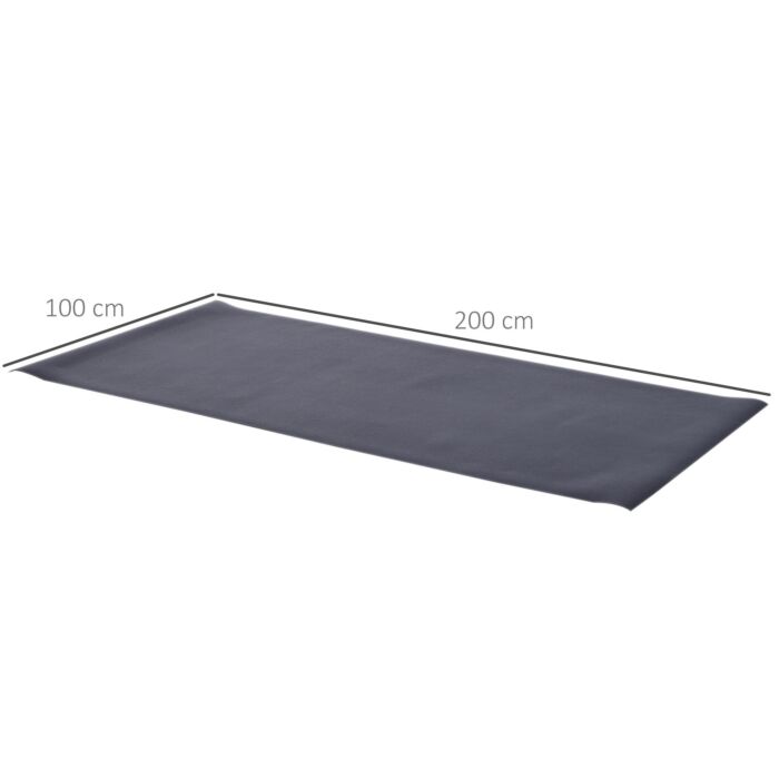 Homcom Thick Equipment Mat Gym Fitness Treadmill Exercise Bike Protect Floor Non-slip