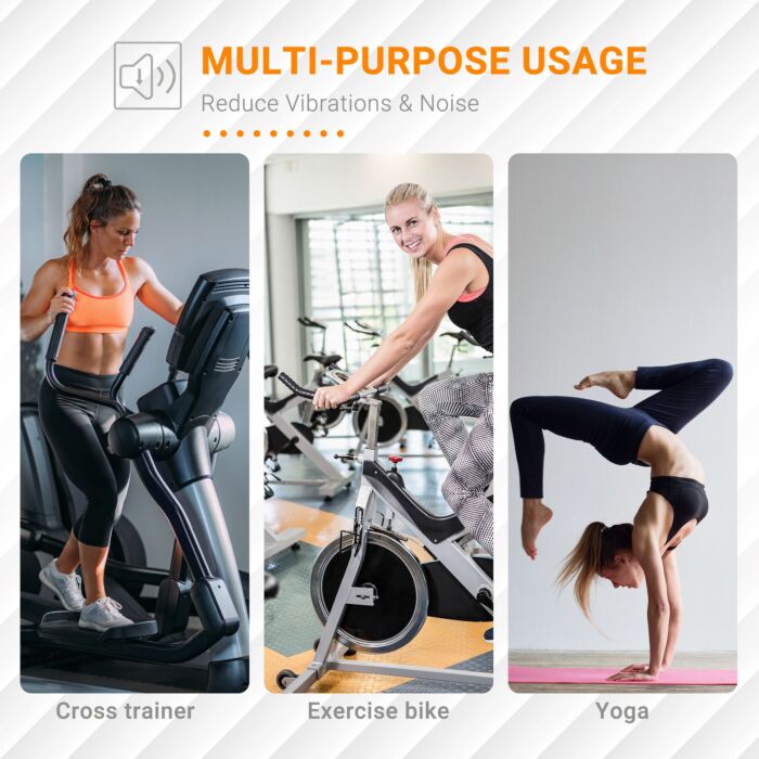 Homcom Thick Equipment Mat Gym Fitness Treadmill Exercise Bike Protect Floor Non-slip