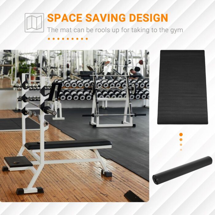 Homcom Thick Equipment Mat Gym Fitness Treadmill Exercise Bike Protect Floor Non-slip