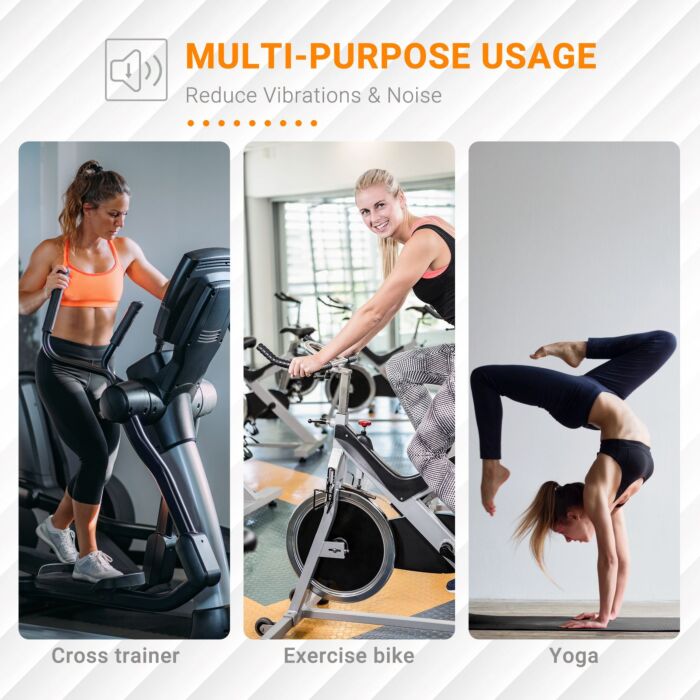 Homcom Thick Equipment Mat Gym Fitness Treadmill Exercise Bike Protect Floor Non-slip