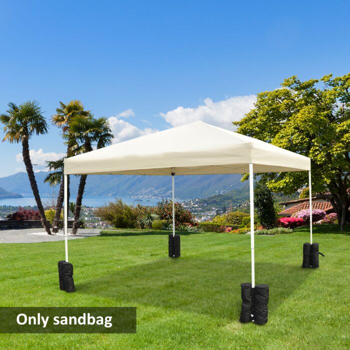 Outsunny 4pcs Gazebo Weight Sand Bag Bags Leg Weights Marquee Tent Canopy Base