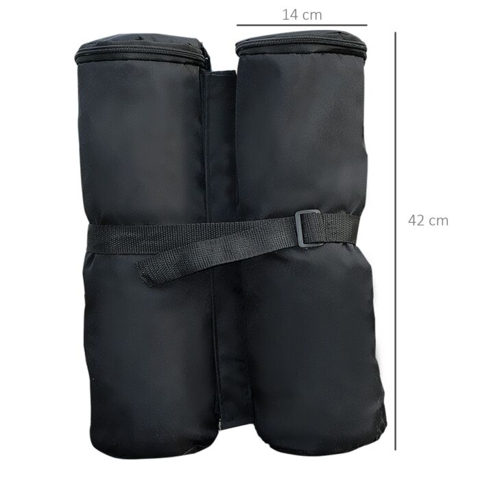 Outsunny 4pcs Gazebo Weight Sand Bag Bags Leg Weights Marquee Tent Canopy Base