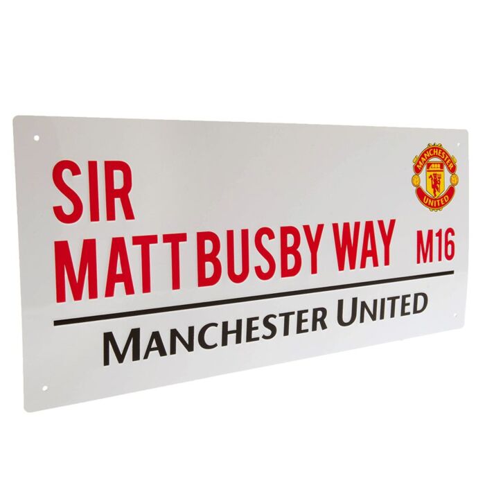 Manchester United Fc Sir Matt Busby Way Street Sign