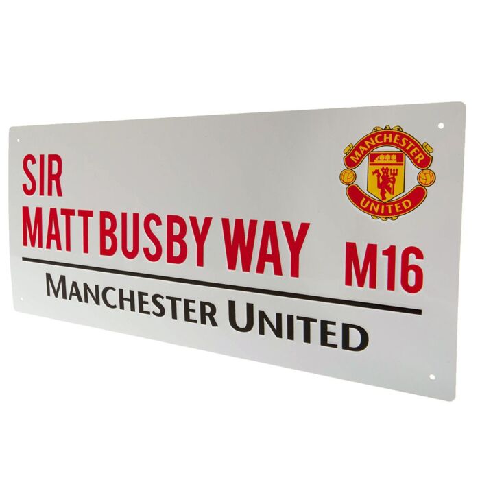 Manchester United Fc Sir Matt Busby Way Street Sign
