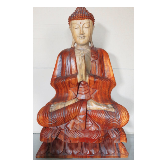 Hand Carved Buddha Statue (welcome) - 80cm