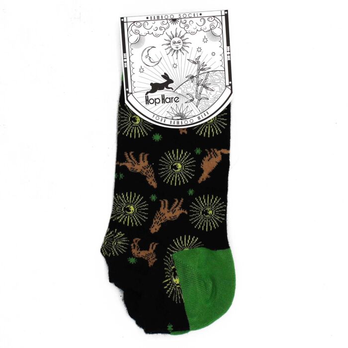 M/l Hop Hare Bamboo Socks Low (7.5-11.5) - Moonlight Wolfs