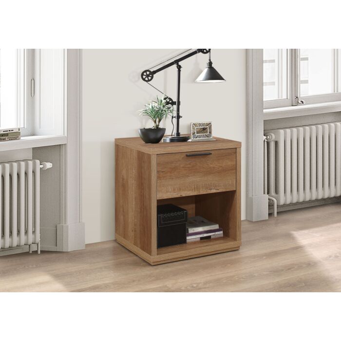 Stockwell 1 Drawer Bedside Rustic Oak