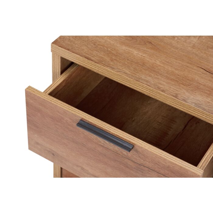 Stockwell 1 Drawer Bedside Rustic Oak
