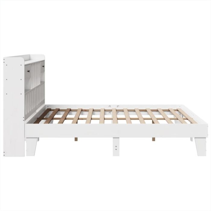 Vidaxl Bed Frame Without Mattress White 200x200 Cm Solid Wood Pine