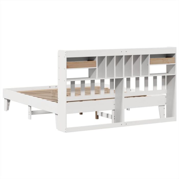 Vidaxl Bed Frame Without Mattress White 200x200 Cm Solid Wood Pine
