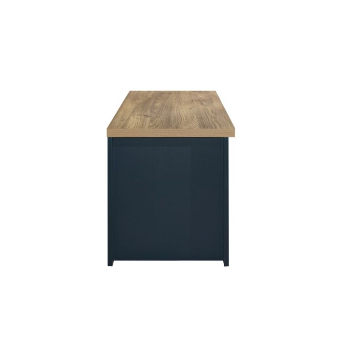 Highgate Small Tv Unit Navy Blue & Oak