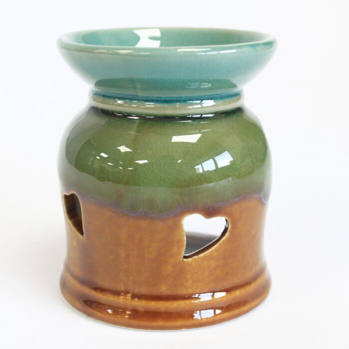 Classic Rustic Oil Burner - Heart Cut-out - Assorted