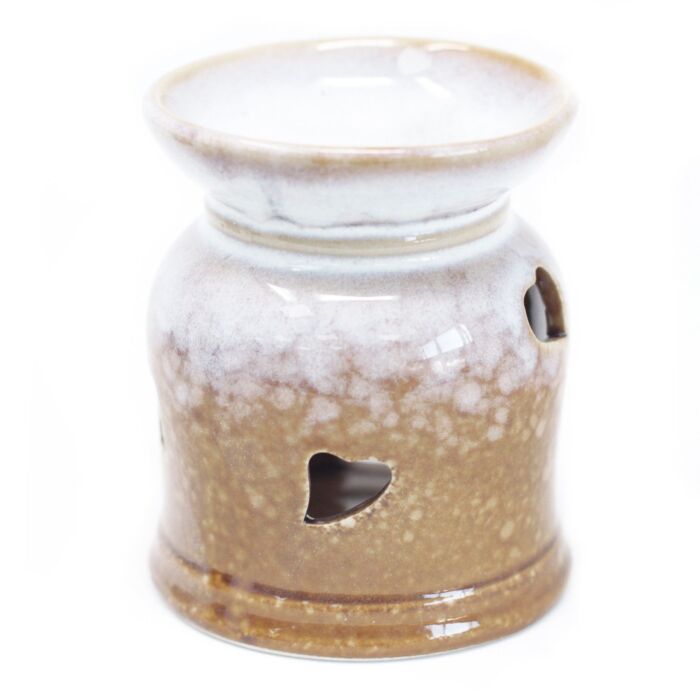 Classic Rustic Oil Burner - Heart Cut-out - Assorted
