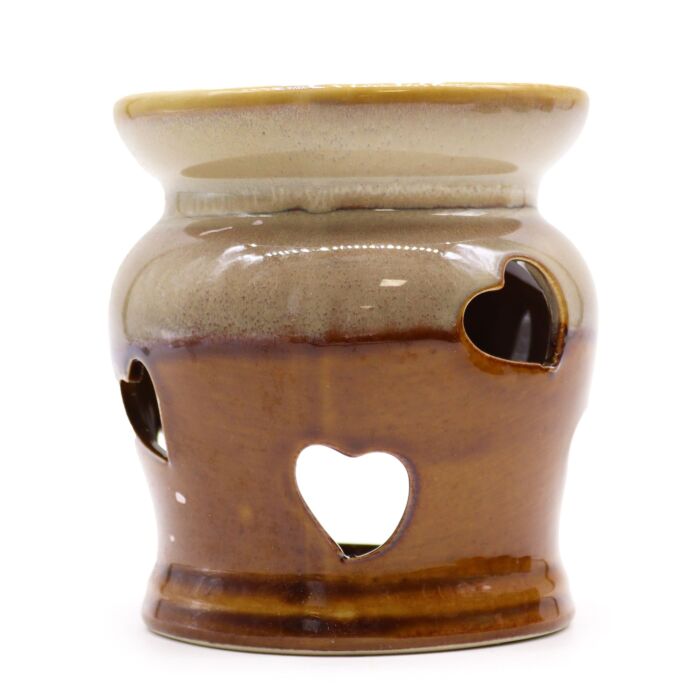 Classic Rustic Oil Burner - Heart Cut-out - Assorted