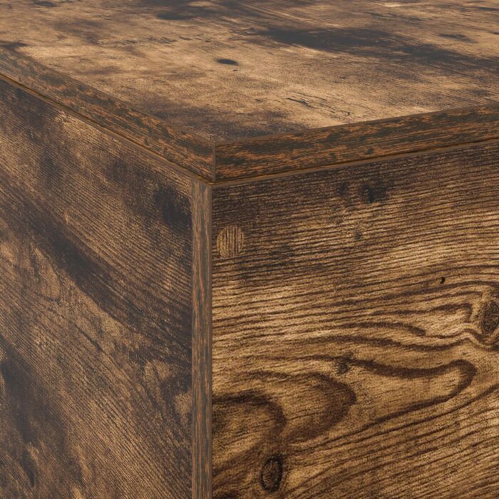 Vidaxl Storage Bed Frame Smoked Oak 120x200 Cm
