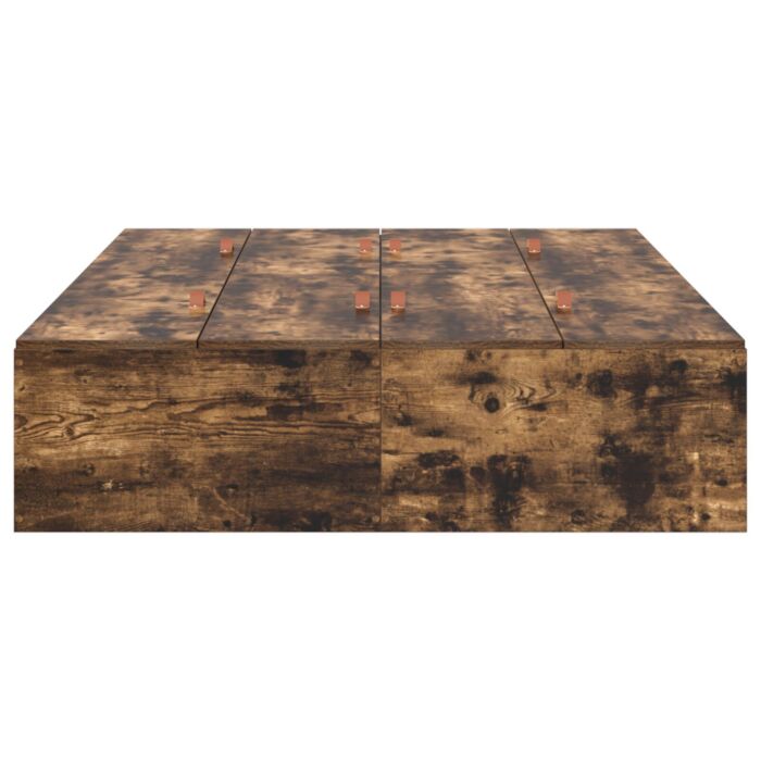 Vidaxl Storage Bed Frame Smoked Oak 120x200 Cm