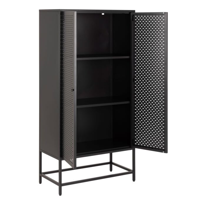 Newcastle 2 Door Cabinet In Matt Black