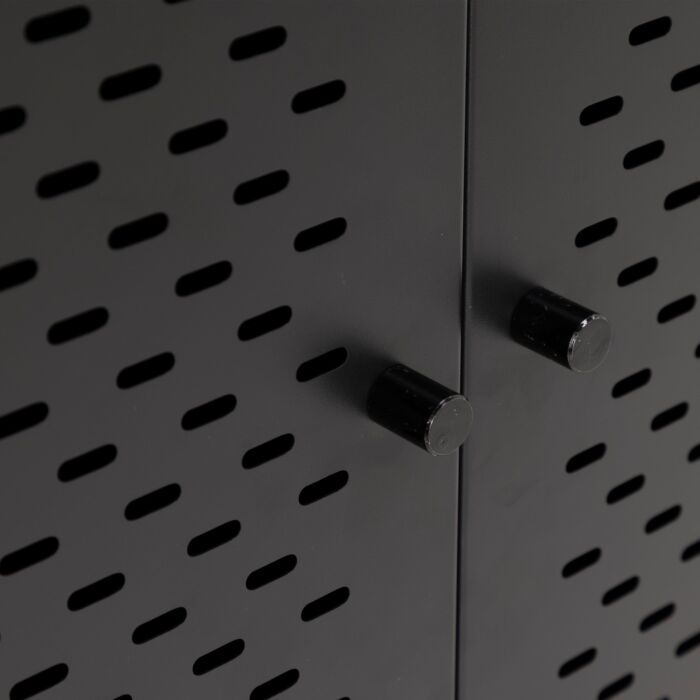 Newcastle 2 Door Cabinet In Matt Black