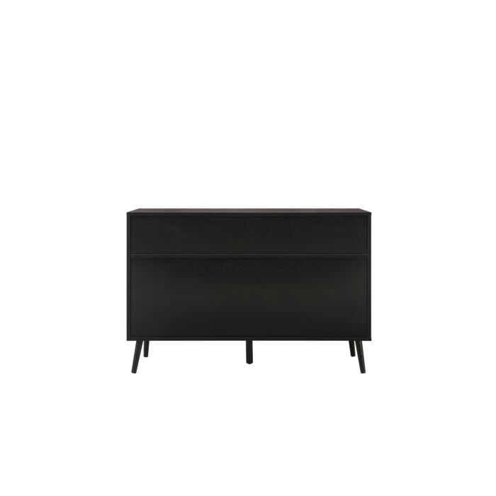 Croxley 7 Drawer Rattan Chest Black