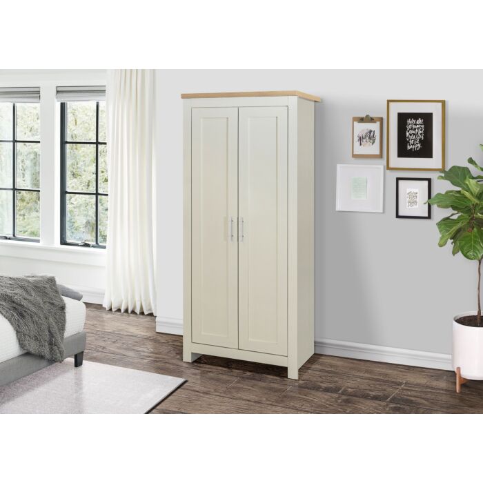 Highgate 2 Door Wardrobe Cream & Oak