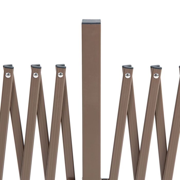 Outsunny Expanding Trellis Fence Freestanding Movable Fence Foldable Garden Screen Panel Aluminium, 405cm X 103.5cm, Dark Brown