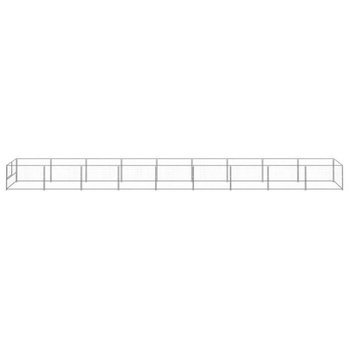 Vidaxl Dog Kennel Silver 9 M² Steel