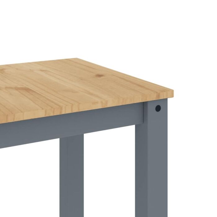 Vidaxl 5 Piece Dining Set Panama Grey Solid Wood Pine