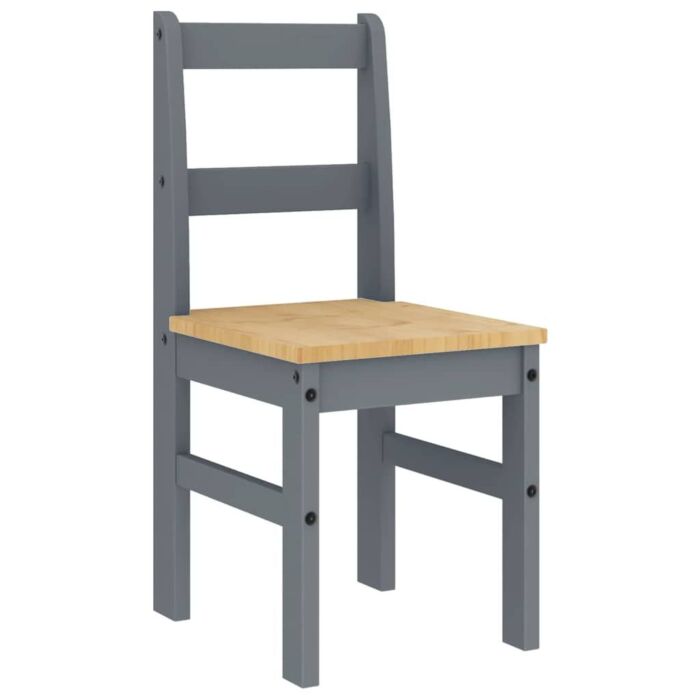 Vidaxl 5 Piece Dining Set Panama Grey Solid Wood Pine