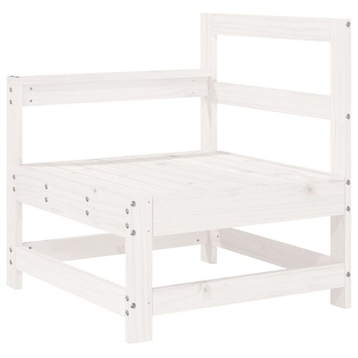 Vidaxl 5 Piece Garden Sofa Set White Solid Wood Pine