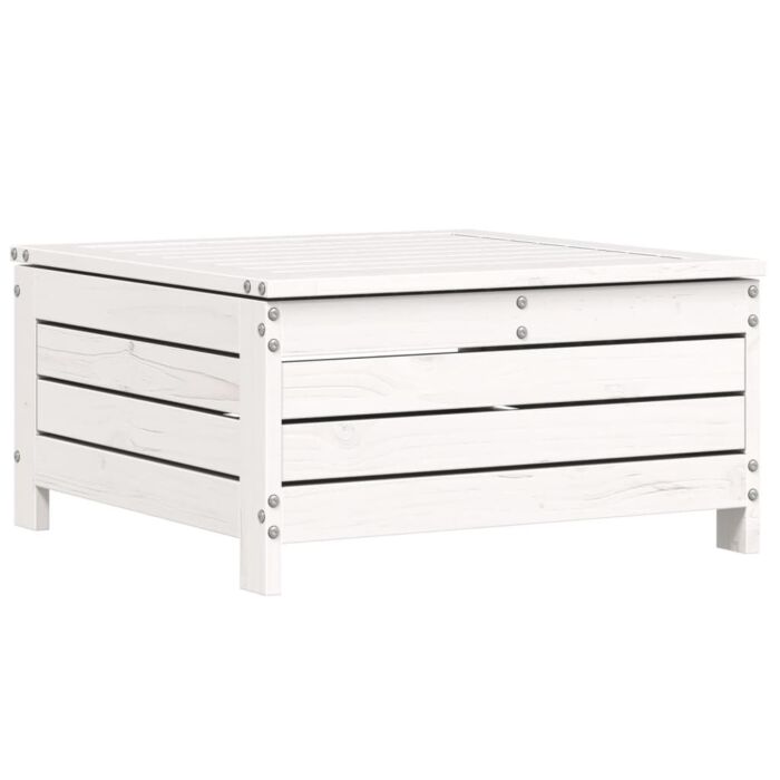 Vidaxl 5 Piece Garden Sofa Set White Solid Wood Pine